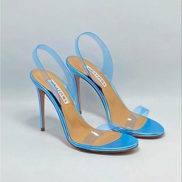 Aquazzura - So Nude PVC Slingback Sandals Ice - 37 (7) - New in Box - Picture 13 of 16